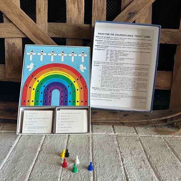 Children's Bible Trivia Board Game Vintage 1984 2100 Questions Complete Made USA - Picture 5 of 8